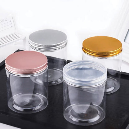 8.5 x 8.5cm Rose Gold Plastic Jar (9pcs)