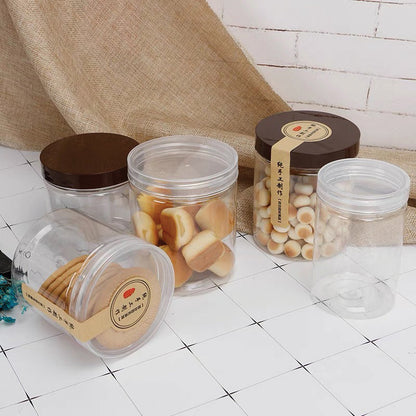 10 x 8cm Clear Plastic Jar (9pcs)