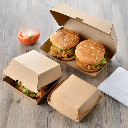 110 x 110 x 108mm Kraft Burger Box