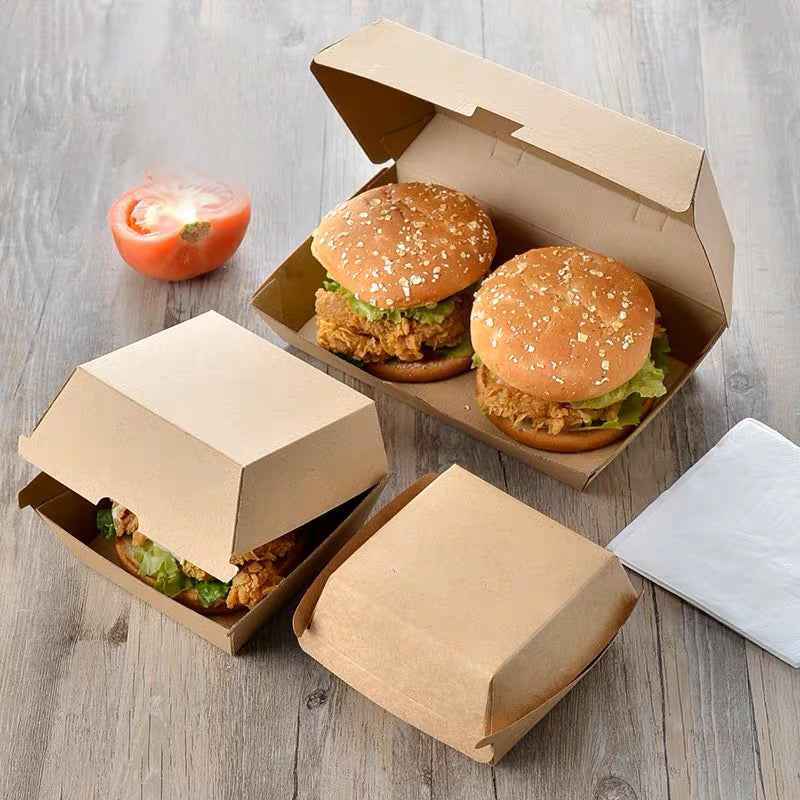 105 x 102 x 80mm Kraft Burger Box