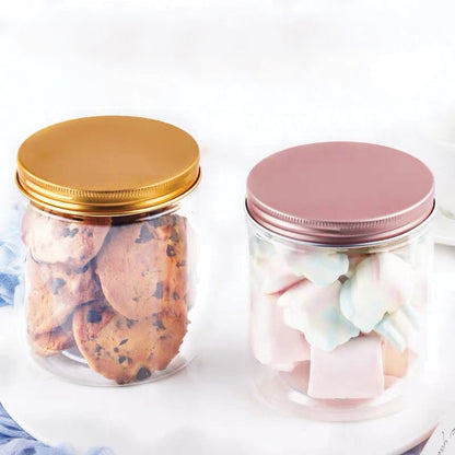 8.5 x 8.5cm Rose Gold Plastic Jar (9pcs)