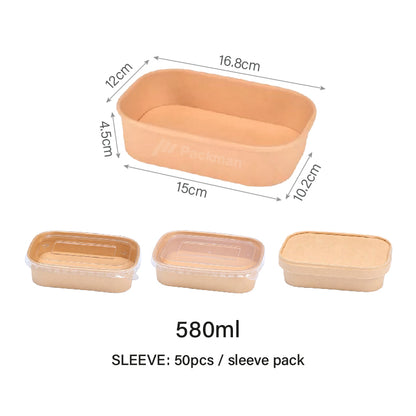 Kraft Rectangular Food Tub