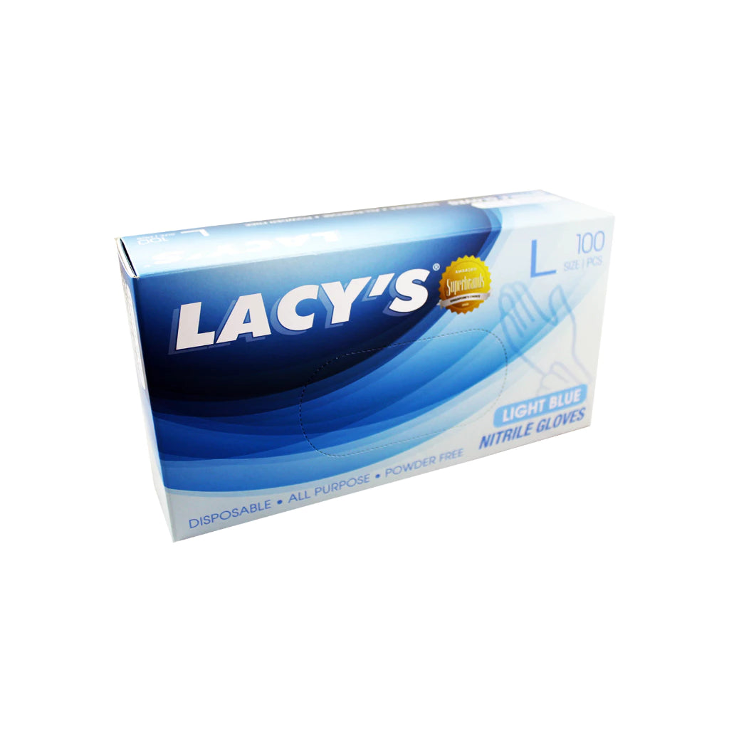 LACY’S Latex Disposable Nitrile gloves(S,M,L,XL available) Powder-free Thick material