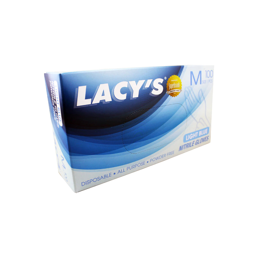 LACY’S Latex Disposable Nitrile gloves(S,M,L,XL available) Powder-free Thick material