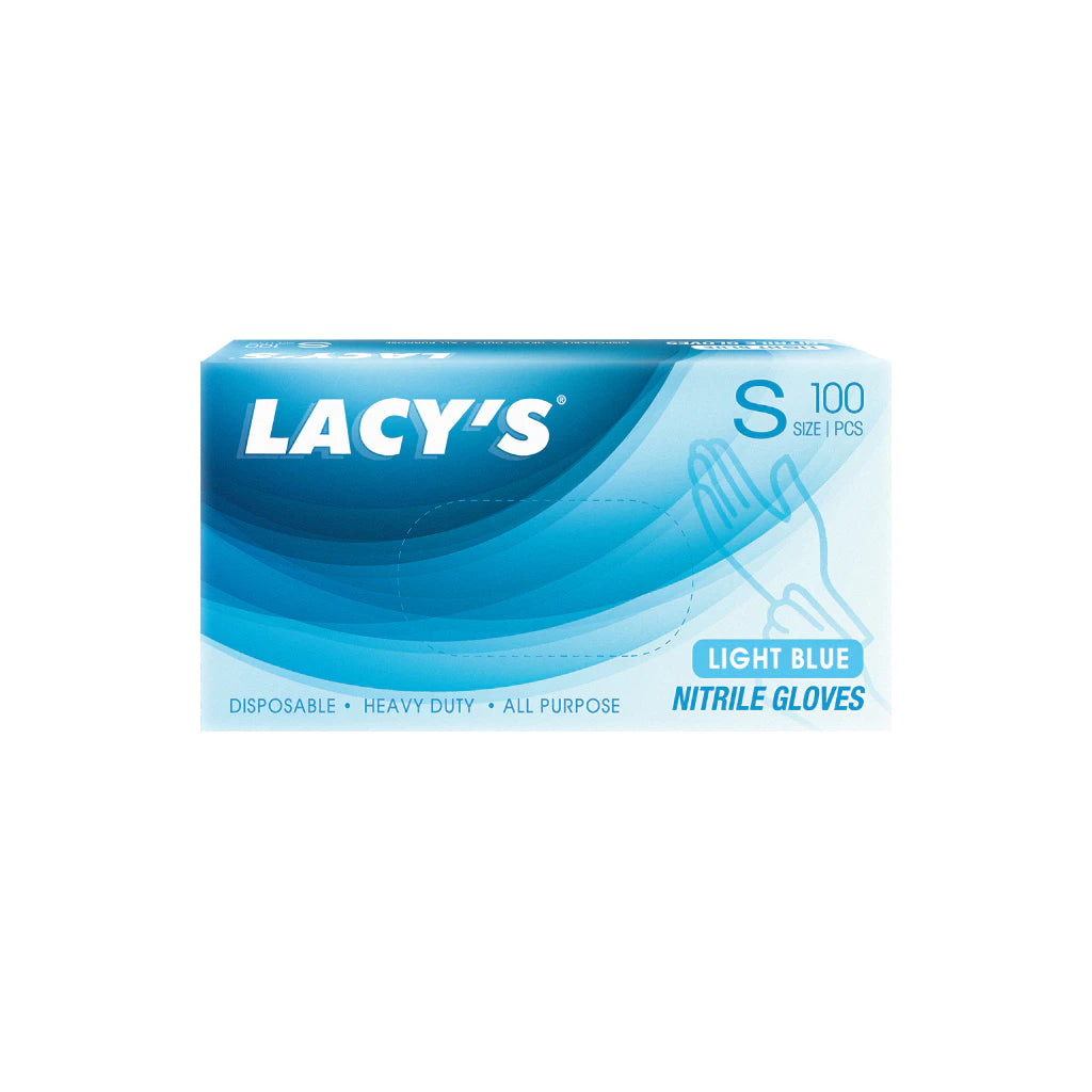 LACY’S Latex Disposable Nitrile gloves(S,M,L,XL available) Powder-free Thick material