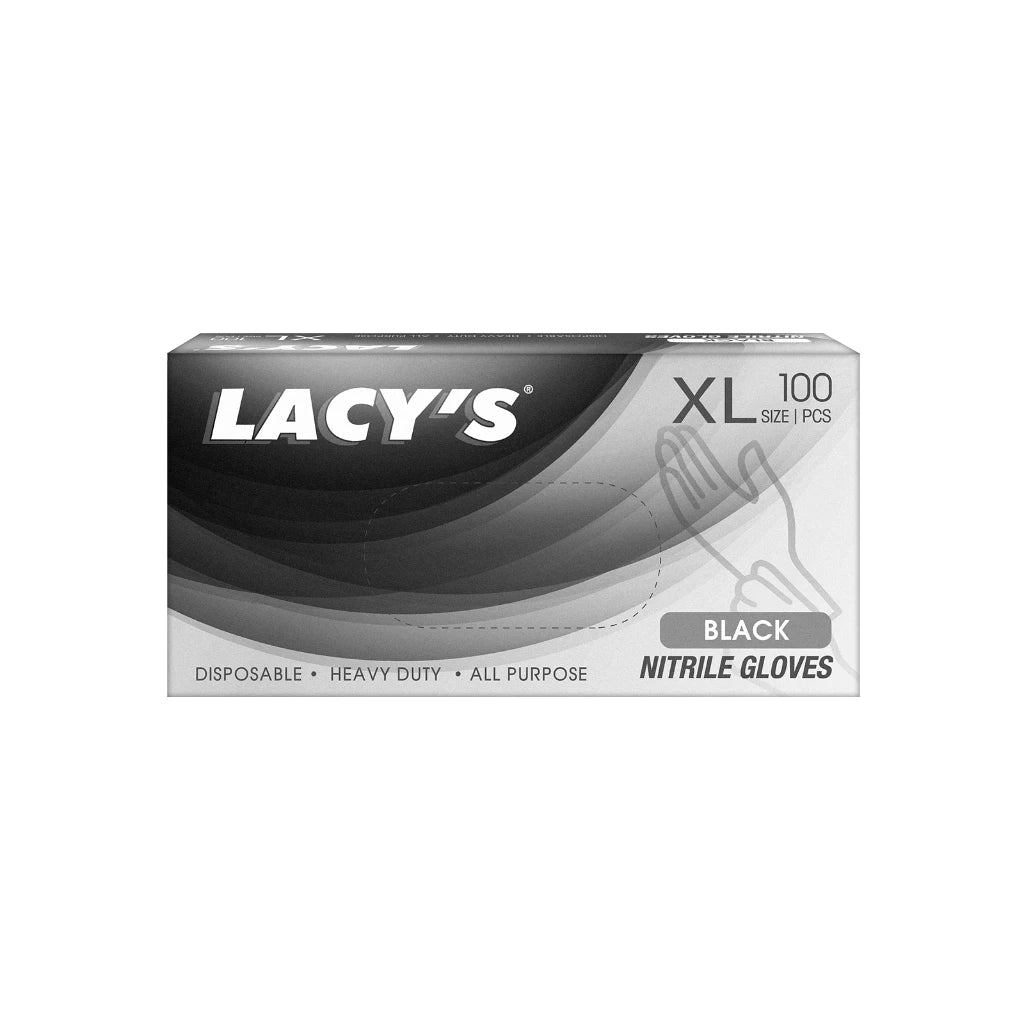 LACY’S Latex Disposable Nitrile gloves(S,M,L,XL available) Powder-free Thick material