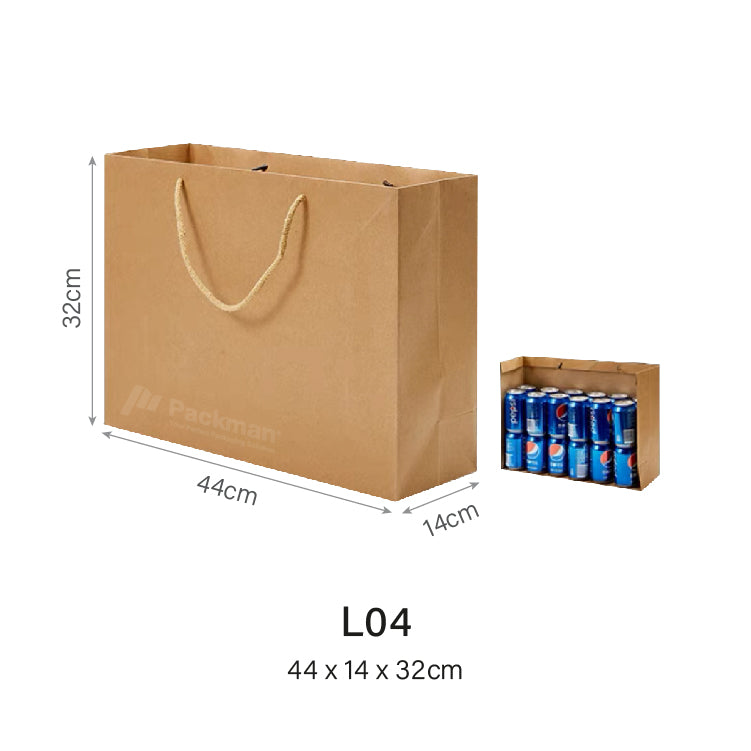 Landscape Kraft Rope Paper Bag