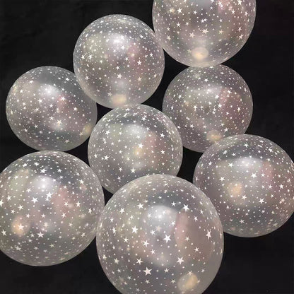 Latex Balloon with Transparent Star Balloon Set