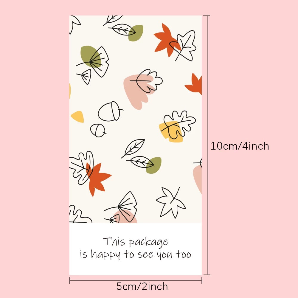 Leaves Thank You Sticker