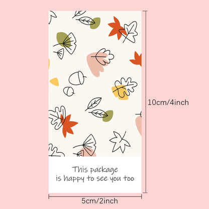 Leaves Thank You Sticker