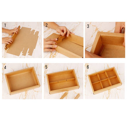 Marble Mooncake Kraft Cavity Box