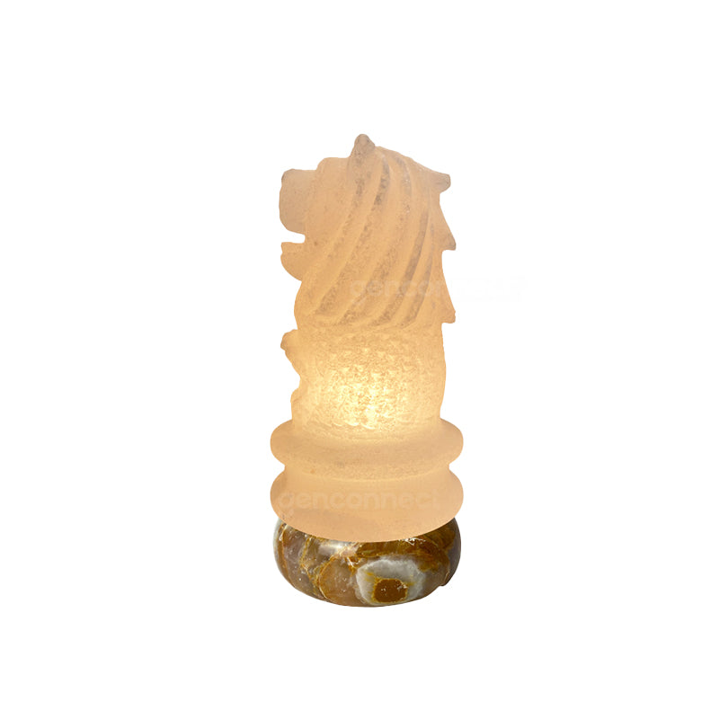 Merlion Himalayan Salt Lamp (White)
