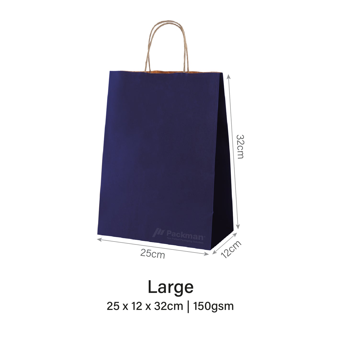 Navy Paper Bag
