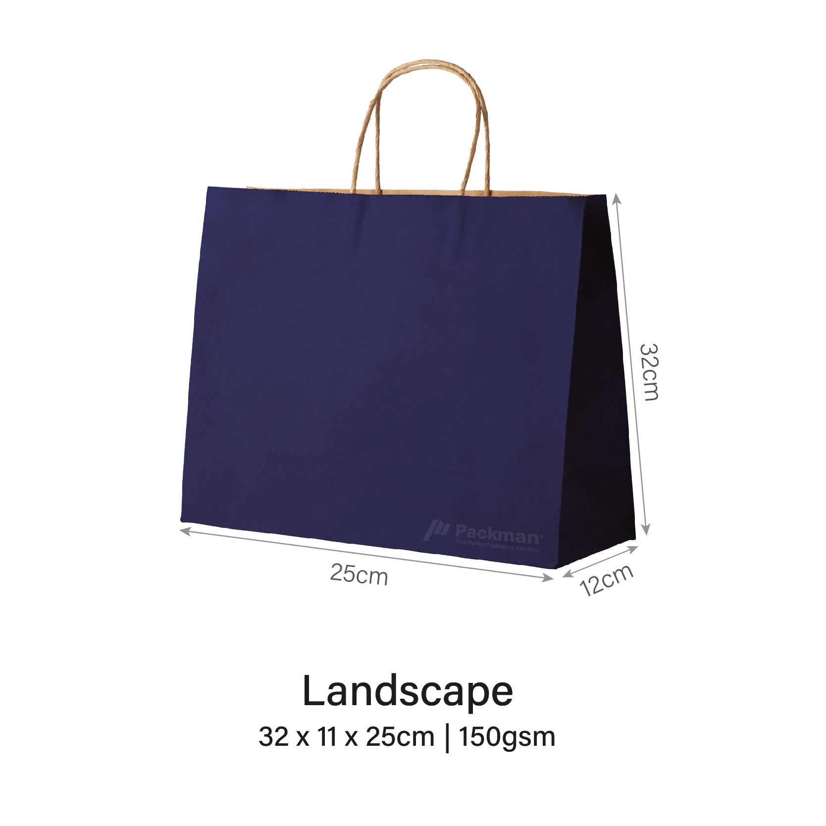 Navy Paper Bag