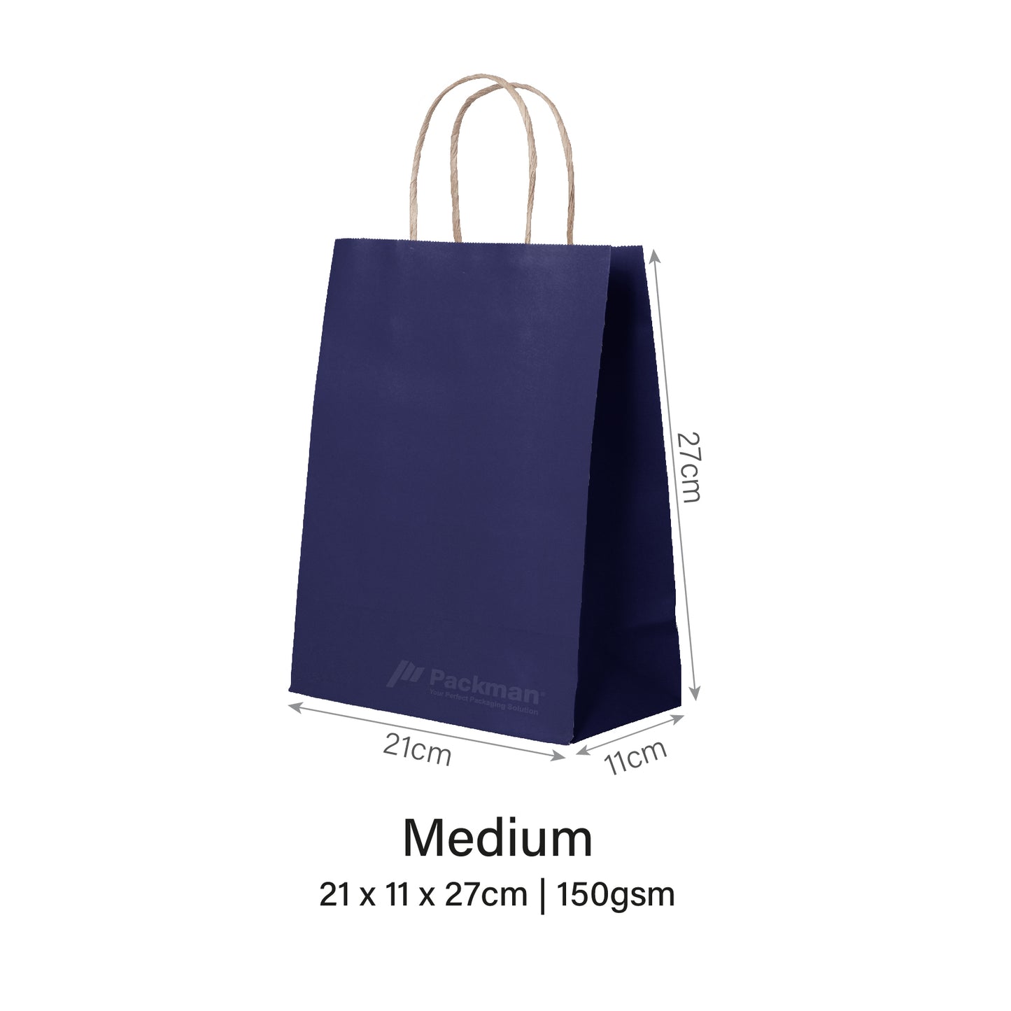 Navy Paper Bag