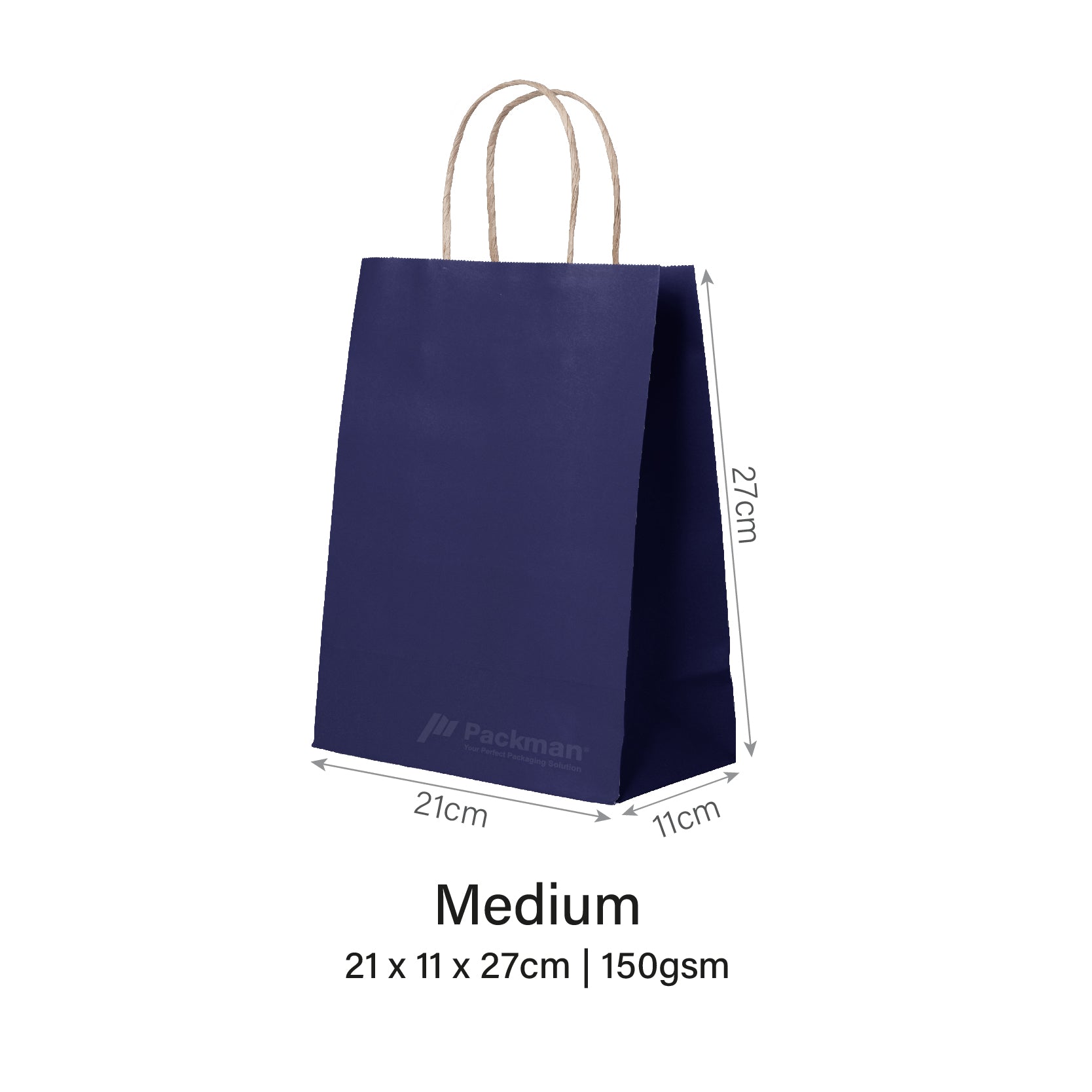 Navy Paper Bag