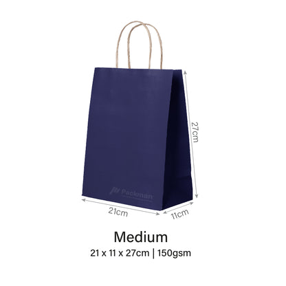 Navy Paper Bag