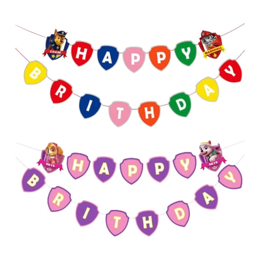 Paw Patrol Paper Birthday Banner 