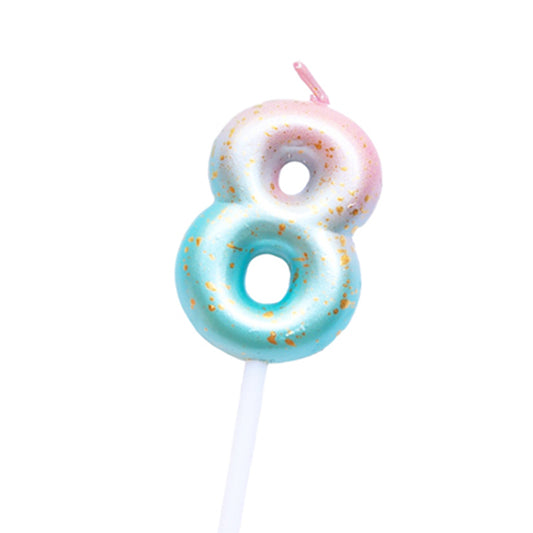 Pink Blue-8 HBD Candle