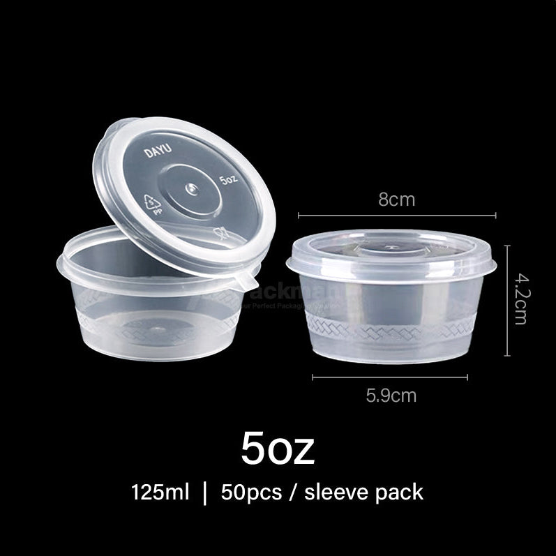 Plastic Sauce Cup with Lid