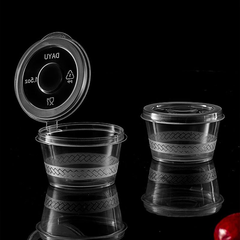 Plastic Sauce Cup with Lid