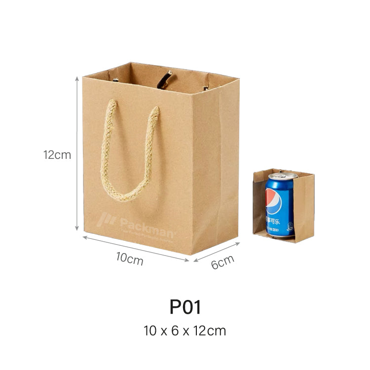 Portrait Kraft Rope Paper Bag