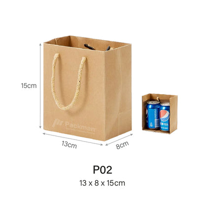 Portrait Kraft Rope Paper Bag