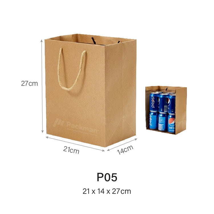 Portrait Kraft Rope Paper Bag