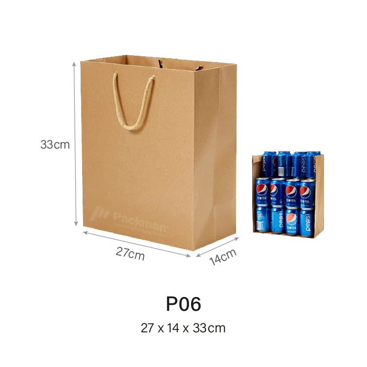 Portrait Kraft Rope Paper Bag