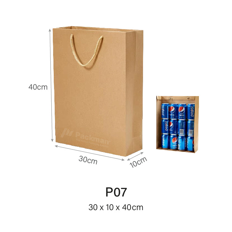 Portrait Kraft Rope Paper Bag