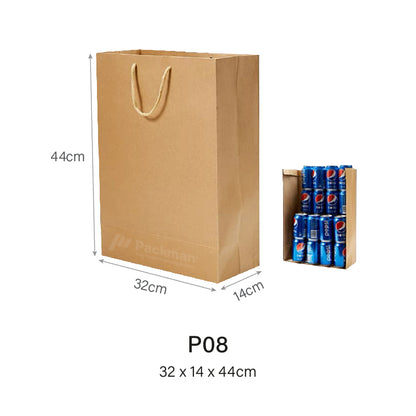 Portrait Kraft Rope Paper Bag