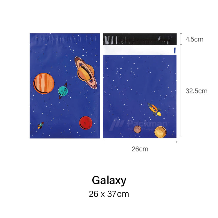 26 x 37cm Galaxy Poly Mailer
