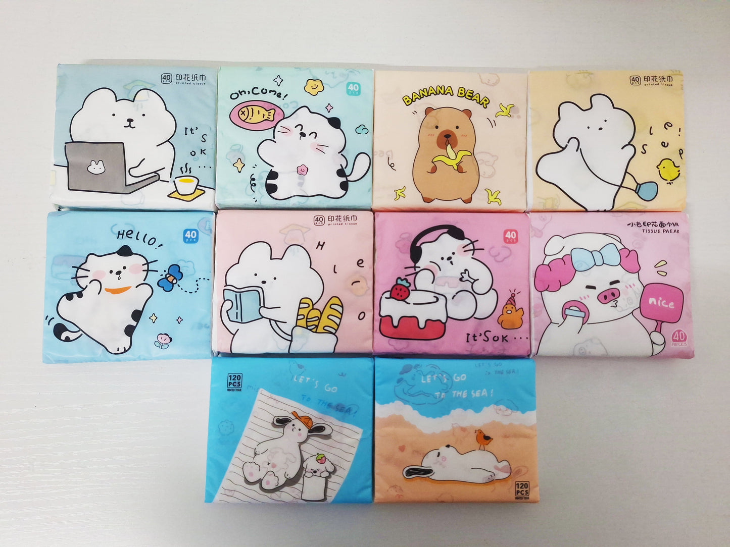 Cute Cartoon Tissue paper, wipe, tissue papers, 3 Ply thicker tissue sheet