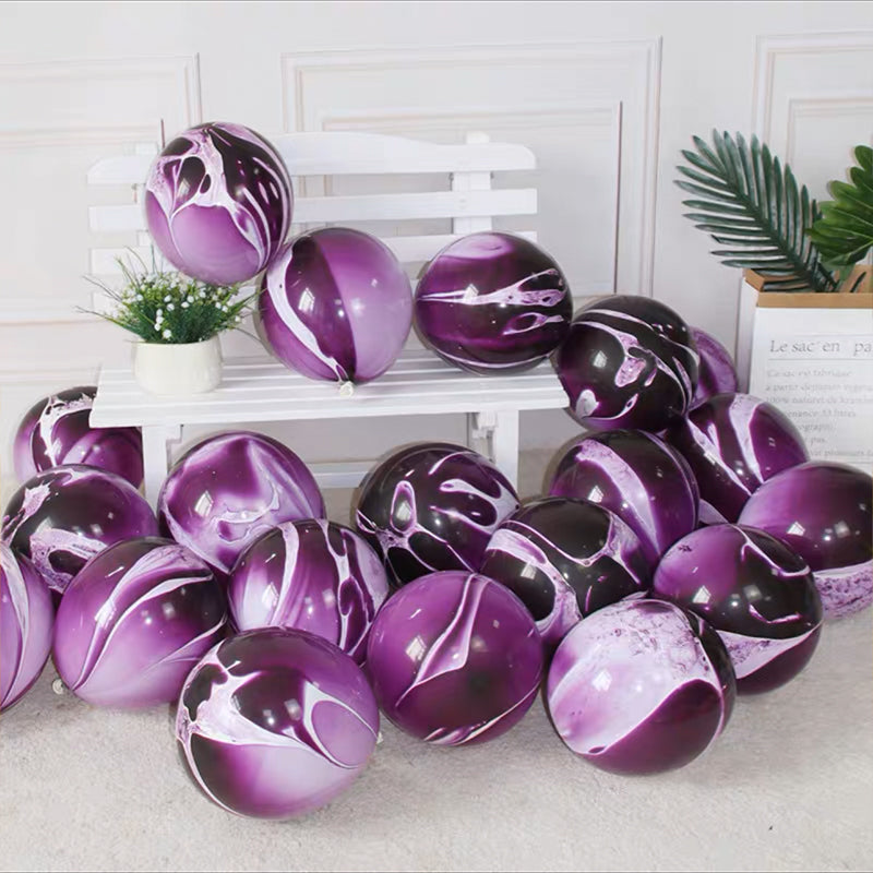 Purple Marble Balloon (10pcs)