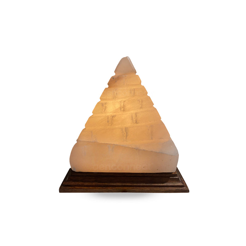 Pyramid Block Himalayan Salt lamp (White)