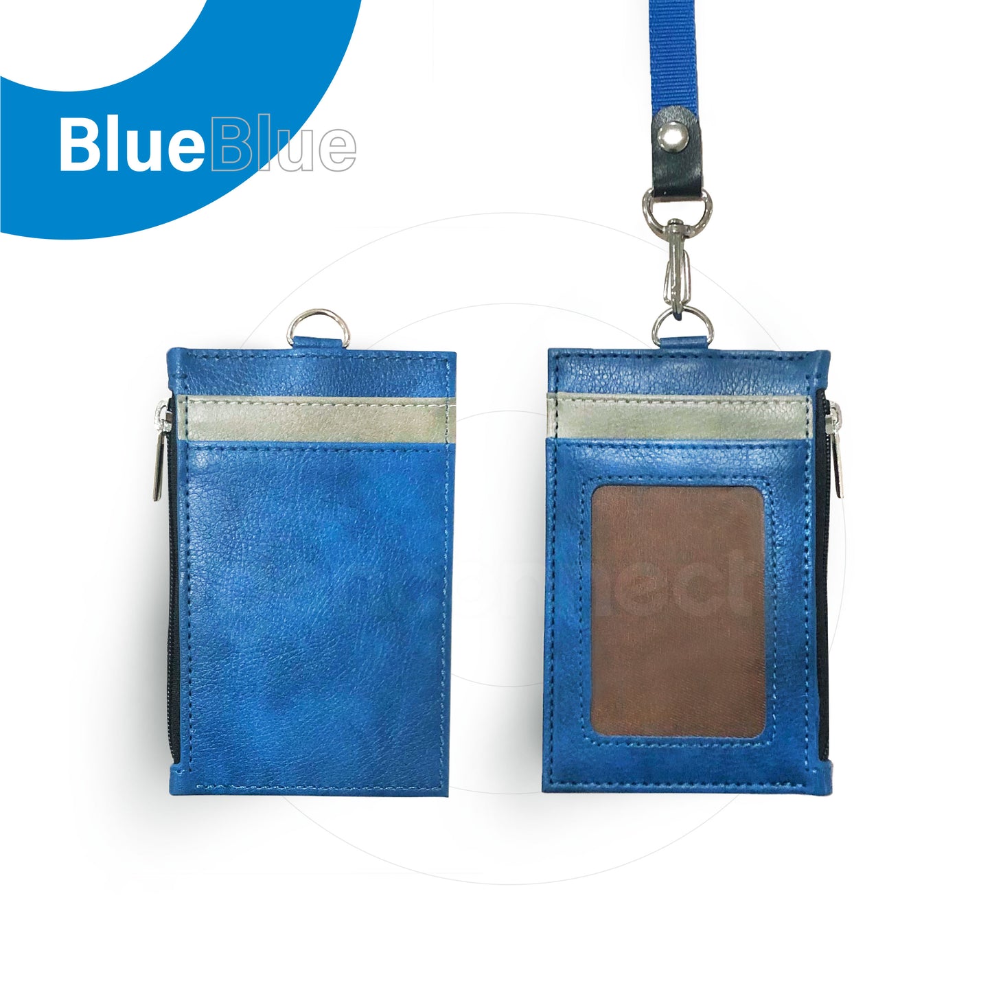 Blue PU Lanyard