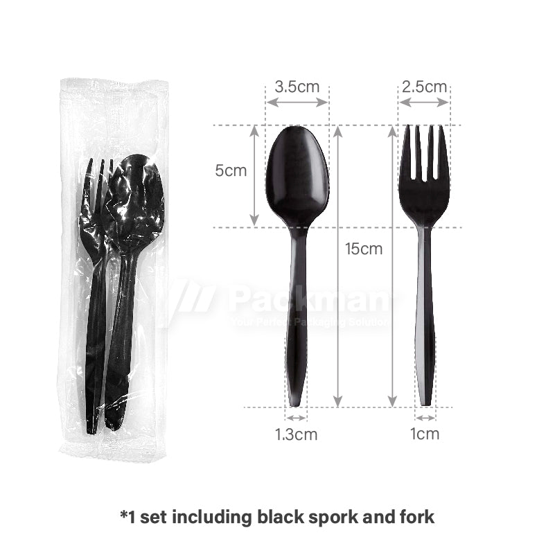 Plastic Fork Spoon Pack (100pcs)