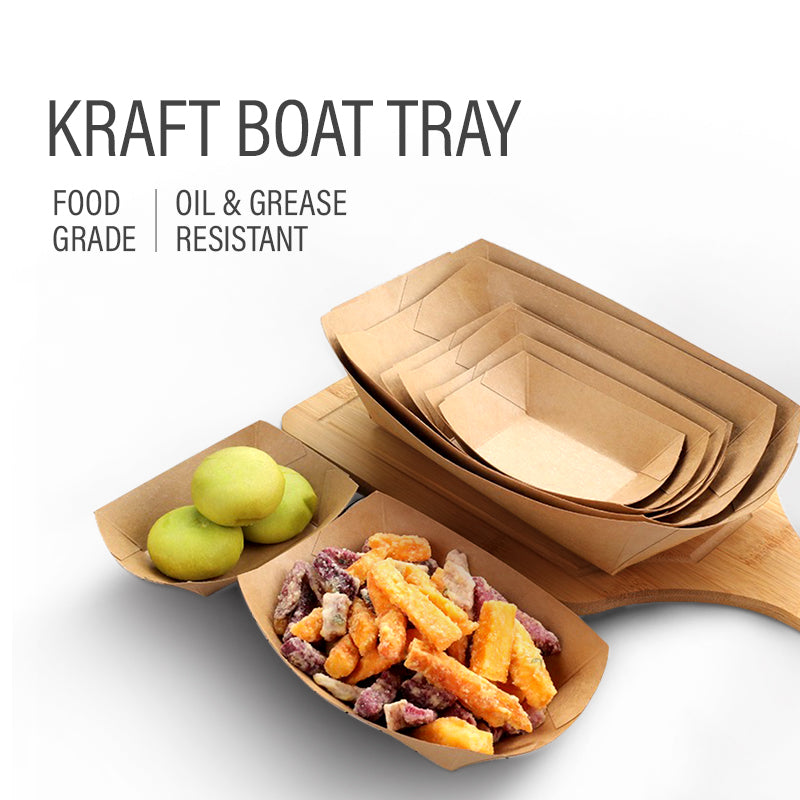 23oz Kraft Paper Boat Tray