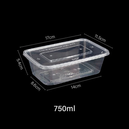 750ml Plastic Rectangular Food Container