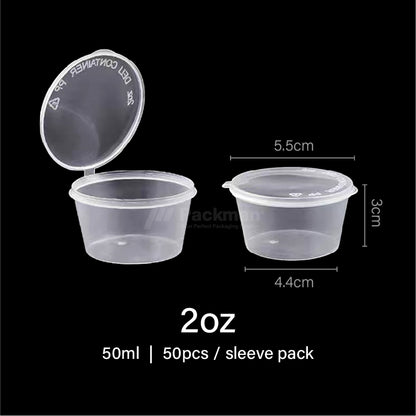 2oz Plastic Sauce Cup with Lid