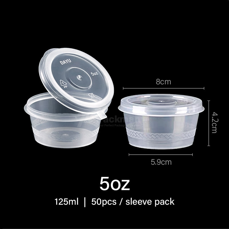 5oz Plastic Sauce Cup with Lid