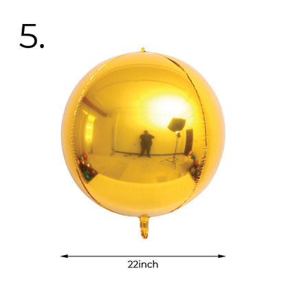 Gold Round Balloon