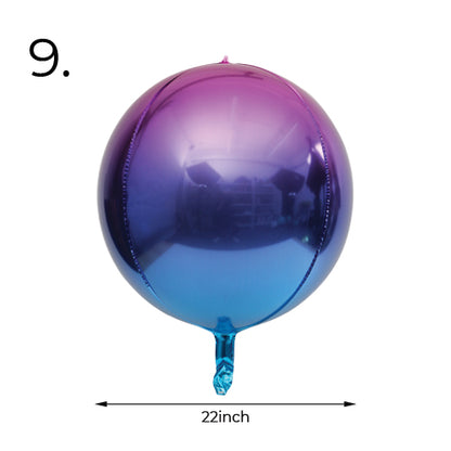 Blue Purple Round Balloon