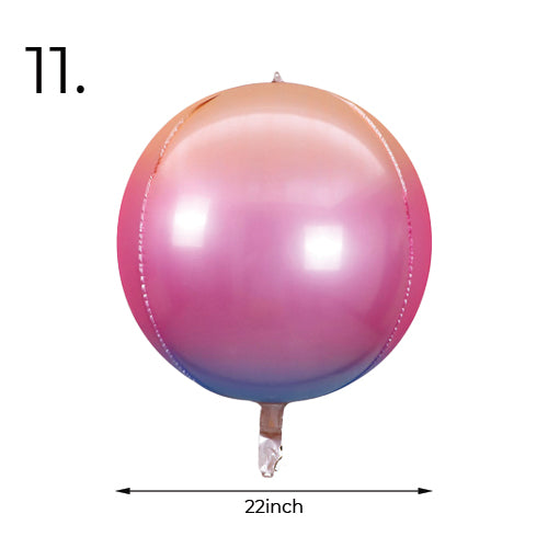 Pink Sunset Round Balloon