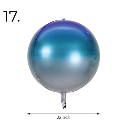Ocean Blue Round Balloon