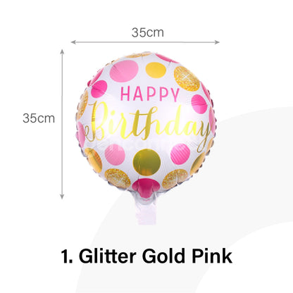 Glitter gold pink Round Balloon