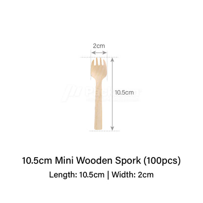 Mini Wooden Spork (100pcs)
