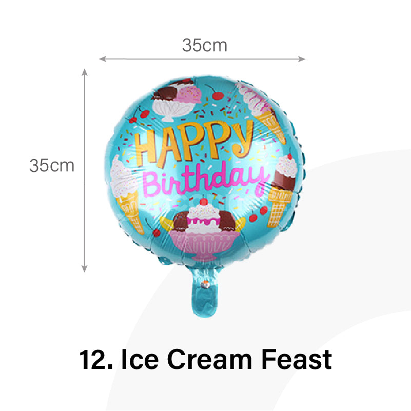 Ice cream feast Round Balloon