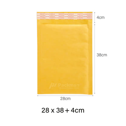 28 x 38cm White Bubble Poly Mailer