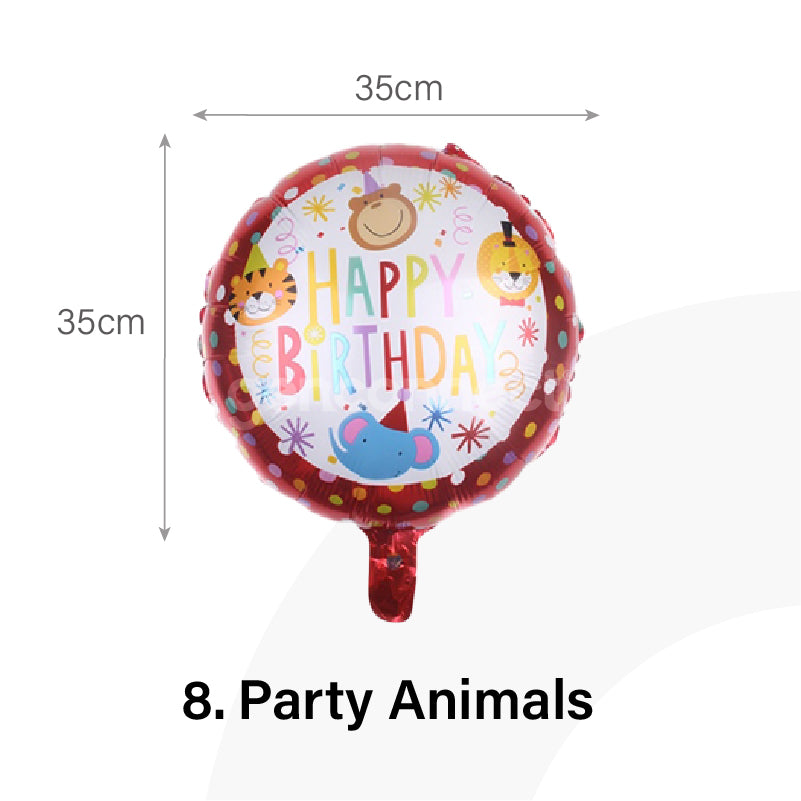 Party Animals Round Balloon